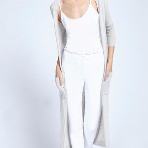 Long pale grey cardigan / esprit